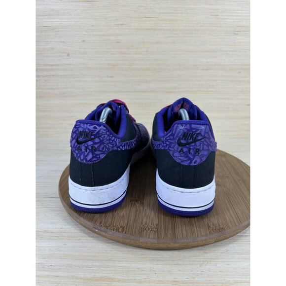 Nike Air Force 1 Low Crackled Black Court Purple Athletic Shoes Mens Size 10 - Picture 4 of 8